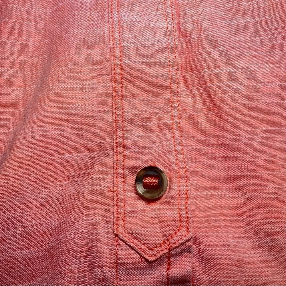 Mountain Hardwear Long Sleeve Button Down Shirt- Size XL - Orange colored